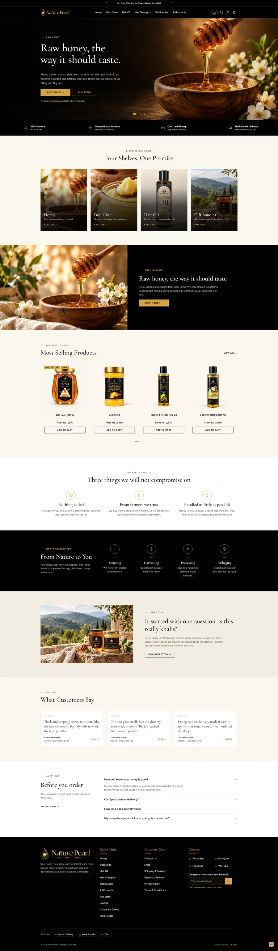 Full page screenshot of NaturePearl.pk